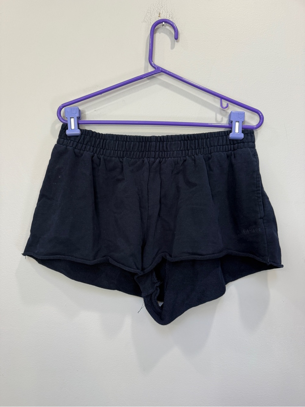Garage Black Athletic Elastic-Waist Shorts